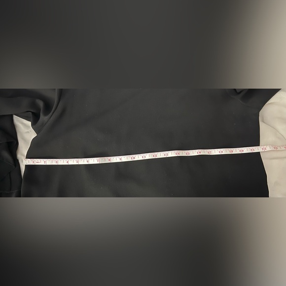 Black Longsleeve bell/ruffle sleeve blouse, size large. - Picture 4 of 4